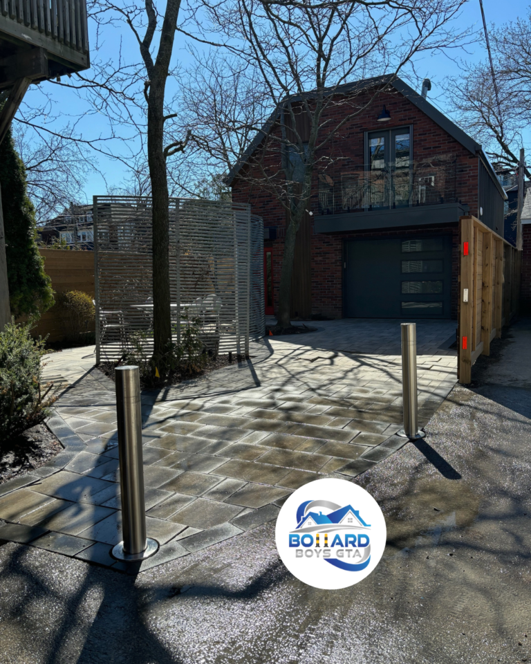 Residential Bollards in Driveway