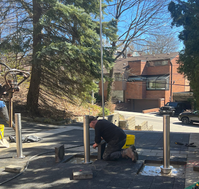 Bollards Installed in Concrete