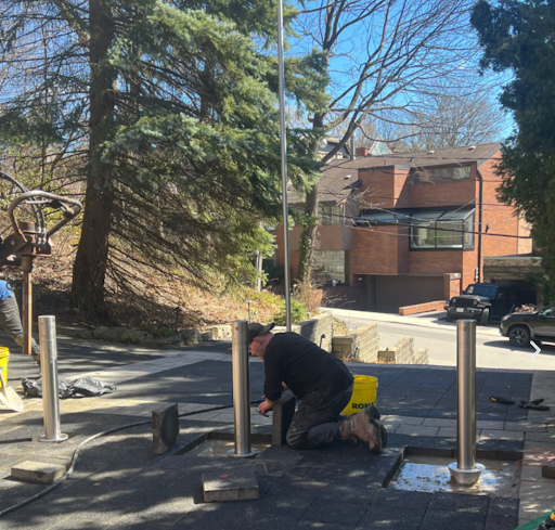 driveway bollard installation