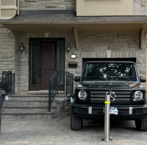 Bollards in Driveway