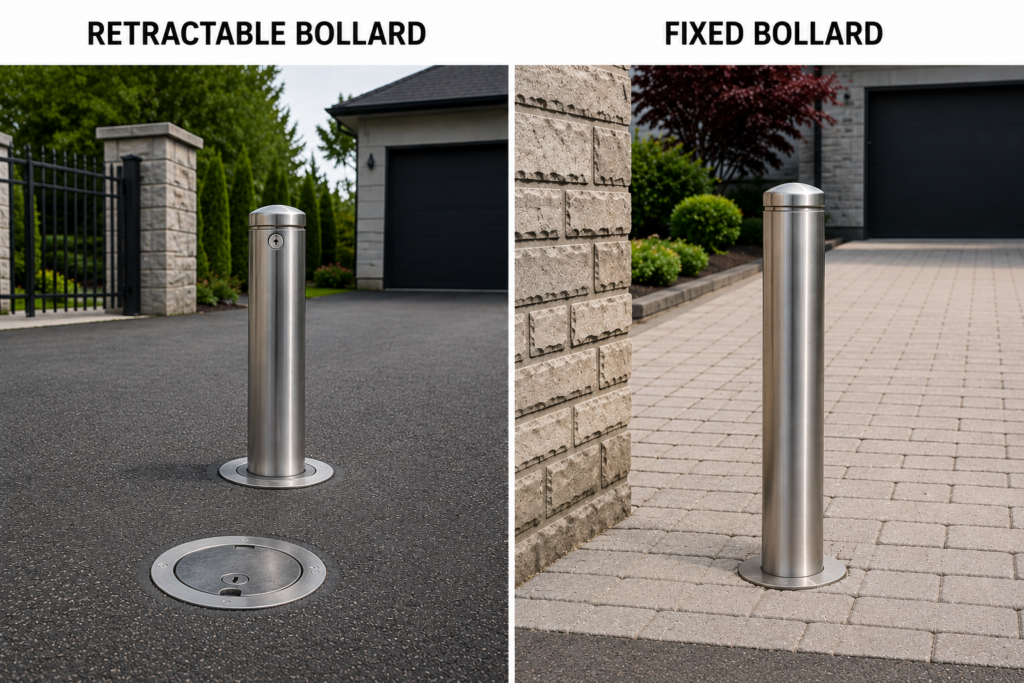 Retractable vs. Fixed Bollards
